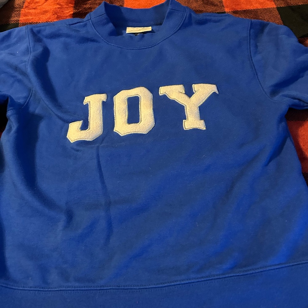 Universal Thread Blue Sweatshirt with 'JOY' Lettering